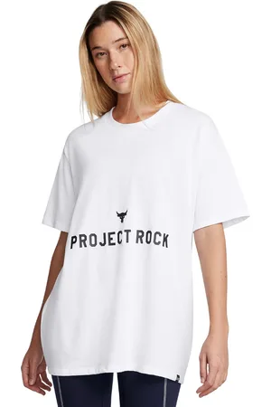 Under Armour Women Typography Printed Round Neck Cotton Oversized T-shirt