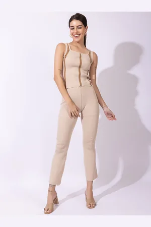 Armisto Italia Self Design Sleeveless Pure Cotton Top With Trouser