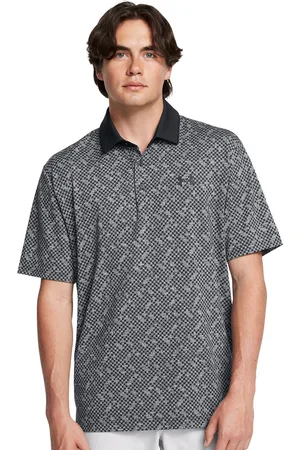 Under Armour Men Abstract Printed Polo Collar Relaxed Fit T-shirt