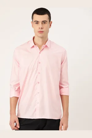 SOJANYA Men Pink Classic Regular Fit Solid Casual Shirt