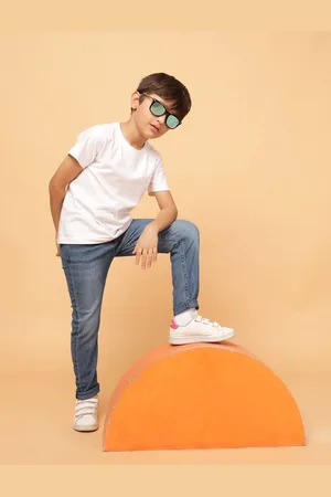 TALES & STORIES Boys Blue Slim Fit Mid-Rise Clean Look Denim Jeans