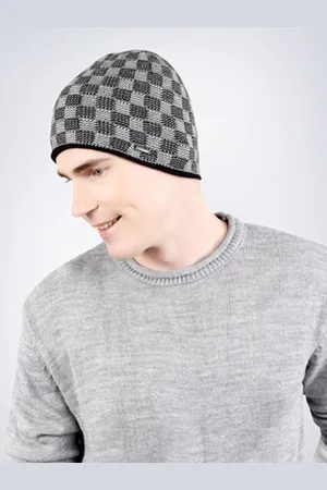 Bharatasya Men Self Design Beanie