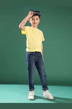 TALES & STORIES Boys Blue Slim Fit Mid-Rise Clean Look Denim Jeans