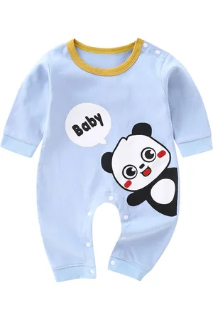Bold N Elegant Kids Panda Printed Cotton Romper