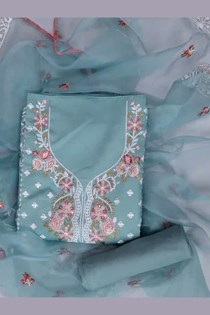 SALWAR STUDIO Embroidered Unstitched Dress Material