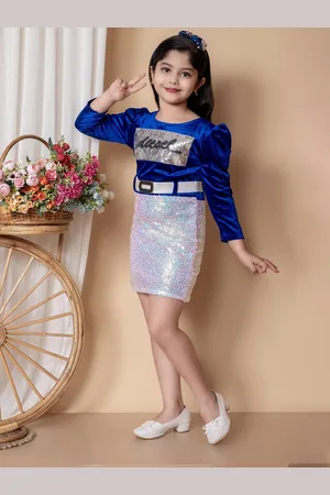 BAESD Girls Embellished Velvet Bodycon Mini Dress