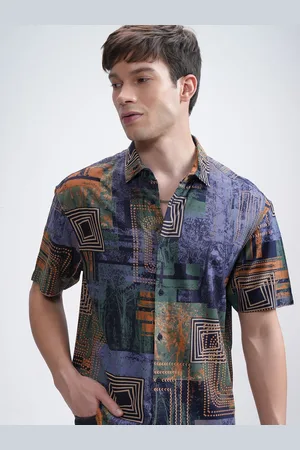 Ketch Men Viscose Abstract Printed Casual Shirt