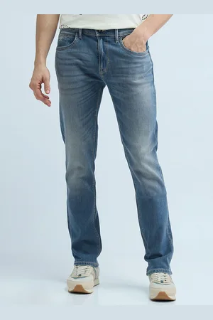 Flying Machine Men Freddie Straight Fit Heavy Fade Stretchable Jeans