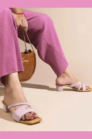 JM Looks Women Ethnic Block Open Back Sandals