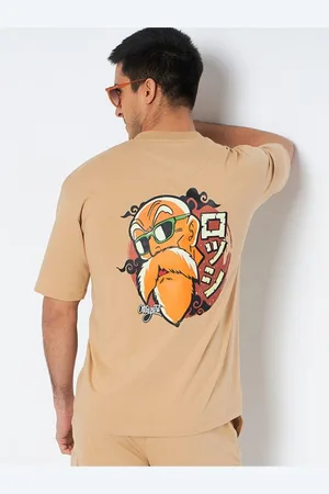 WILD WEST Men Graphic Printed Round Neck Cotton Oversized T-Shirt