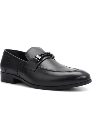ROSSO BRUNELLO Men Textured Round Toe Formal Loafers