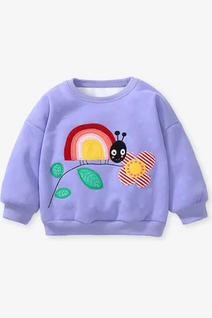 LULU & SKY Girls Applique Printed Sweatshirt