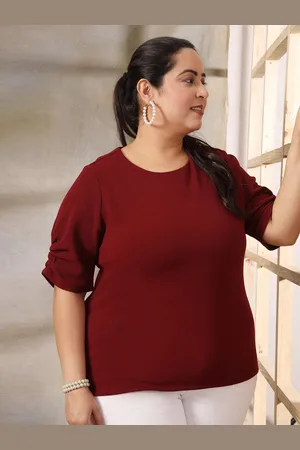 KASSUALLY Women Round Neck Plus Size Top