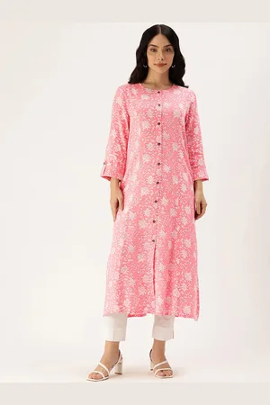 Amukti Floral Printed Straight Kurta
