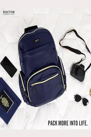 Kenneth Cole Women Brand Logo Backpack with Anti-Theft