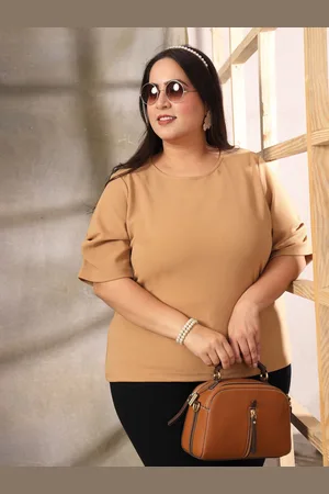 KASSUALLY Women Round Neck Plus Size Top