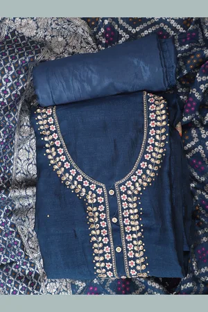 SALWAR STUDIO Embroidered Unstitched Dress Material
