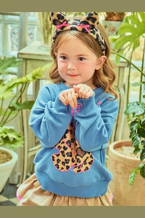 LULU & SKY Girls Graphic Printed Pure Cotton Sweatshirt