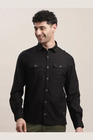 Turtle Men Denim Relaxed Slim Fit Cotton Casual Shirt