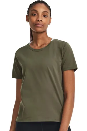Under Armour Women UA Meridian Solid Round Neck Training or Gym T-shirt