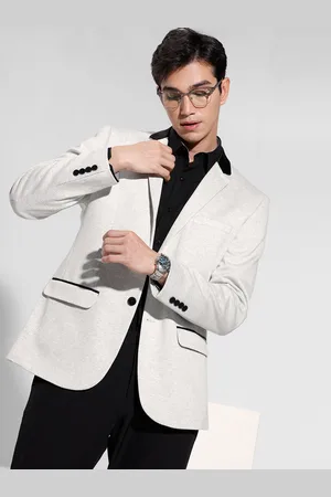 Invictus Men Structured Shoulder Single-Breasted Slim Fit Blazer