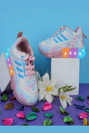 BAESD Kids Woven Design LED Sneakers