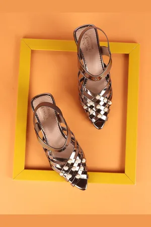 Denill Women Embellished Block Heel Sandals