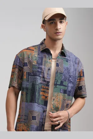 Ketch Men Viscose Abstract Printed Casual Shirt