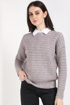 Calvin Klein Women Argyle Self Design Pullover