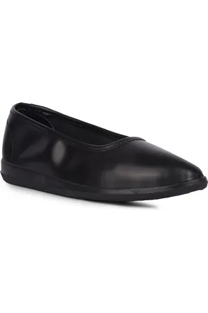 Liberty Women Black Printed PU Slip-On Sneakers