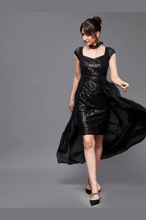 Miss Chase Women Georgette Fit & Flare Maxi Dress
