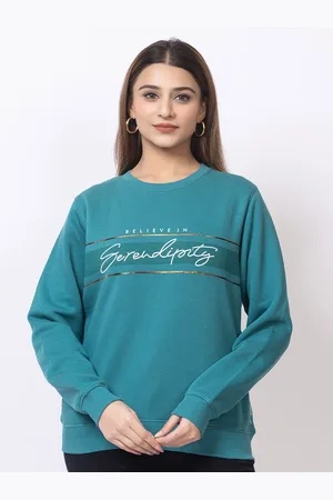 Cheribell Women Typography Printed Sweatshirt