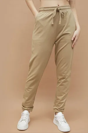 Lifestyle Women Pure Cotton Regular Fit Joggers Trousers