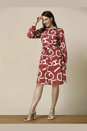 Moda Rapido Women Printed A-Line Dress