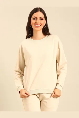 De Moza Women Round Neck Cotton Sweatshirt