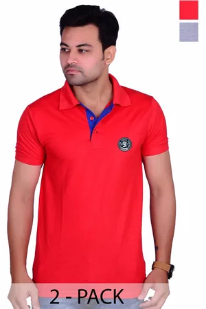 La Milano Pack OF 2 Men Polo Collar Solid Slim Fit T-shirt