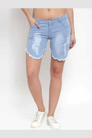 Moda Rapido Women Washed Slim Fit Outdoor Hot Pants Shorts