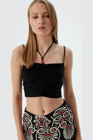 Koton Women Solid Fitted Crop Top