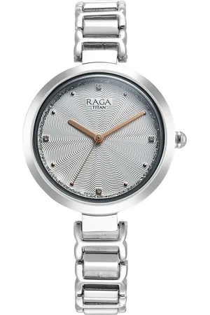 Titan Women Brass Embellished Dial & Bracelet Style Straps Analogue Watch 2752SM01