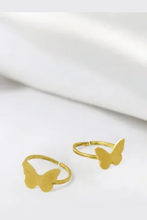 Sangria Pack Of 2 Butterfly Toe Rings