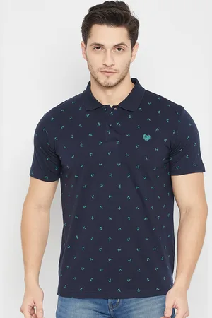 Duke Men Conversational Printed Polo Collar Cut Outs Slim Fit T-shirt