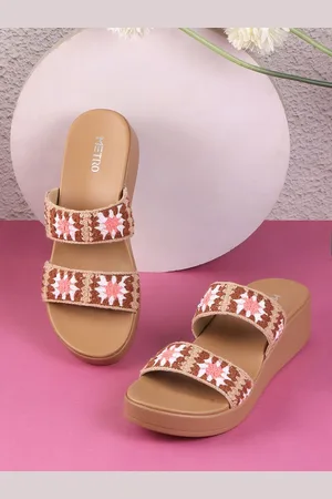 Metro Synthetic Open Toe Comfort Heel Sandals