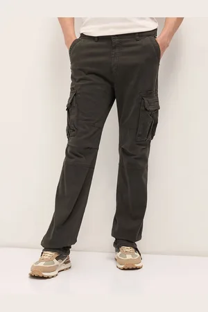 The Bear House Men Cotton Solid Regular Fit Cargo