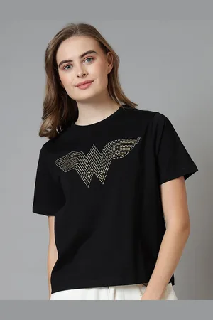 Free Authority Wonder Woman Round Neck Cotton T-shirt