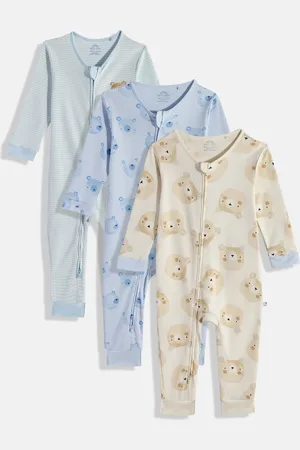 Next Boys Pack of 3 BEAR Printed Sleepsuit