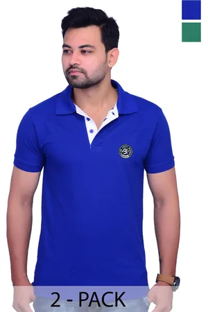 La Milano Men Pack Of 2 Solid Polo Collar Slim Fit T-shirt