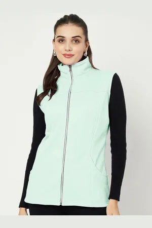 BRINN Women Solid Mock Collar Tailored Jacket