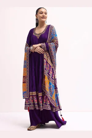 KALKI Fashion Beads and Stones Anarkali Kurta with Palazzo And Dupatta