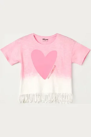 Lifestyle Girls Tie And Dye Round Neck Cotton T-shirt