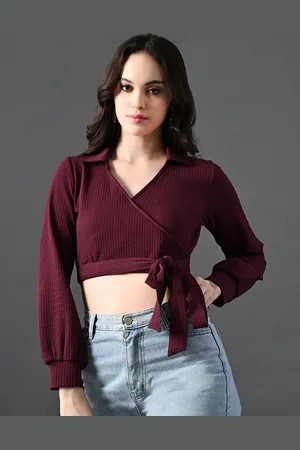 Roadster The Lifestyle Co Stylish Wrap Crop Top